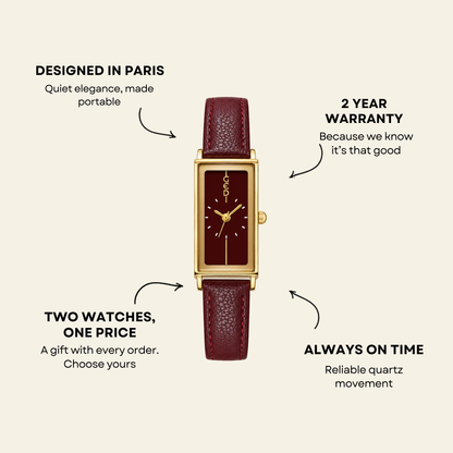 Montaigne Watch Burgundy